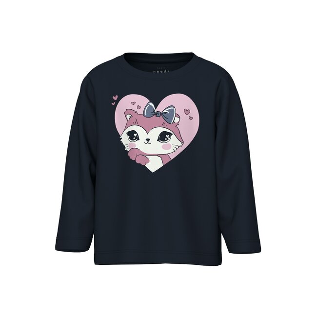 Name It mini meisjes longsleeve VEEN Dark Sapphire Fox Regular Fit