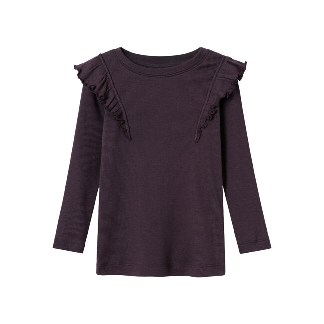 Name It mini meisjes longsleeve NILLA Plum Perfect Super Slim Fit