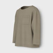 Name It mini jongens longsleeve VEBBE Weathered Teak Relaxed Fit