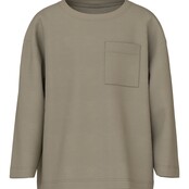 Name It mini jongens longsleeve VEBBE Weathered Teak Relaxed Fit