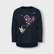 Name It mini meisjes longsleeve VIX Dark Sapphire Bunny Standard Fit