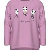 Name It mini meisjes longsleeve VIX Pastel Lavender Panda Standard Fit