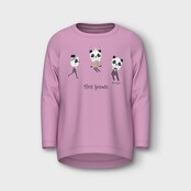 Name It mini meisjes longsleeve VIX Pastel Lavender Panda Standard Fit