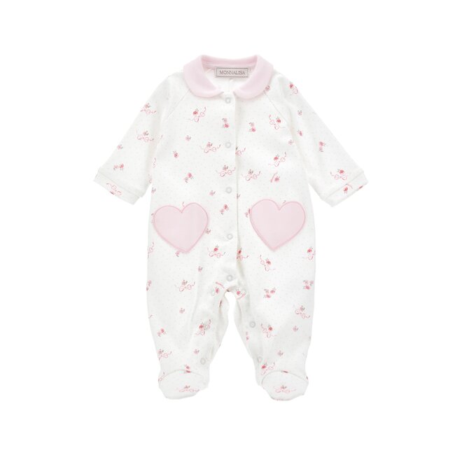 Monnalisa Layette boxpak Panna+Rosa Antico LOVE PreFall