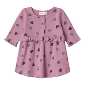 Name It baby meisjes jurk NITTE Mauve Orchid Regular Fit