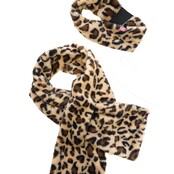 B.Nosy meisjes kids sjaal en muts Anne fake fur Leopard fur jack