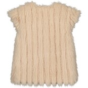 Like Flo meisjes kids gilet Doutze Flo long hair fur Taupe