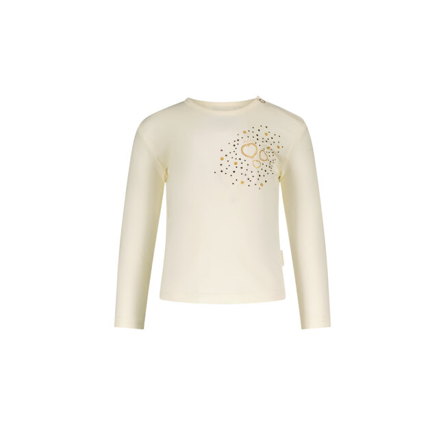 Le Chic meisjes baby longsleeve NOMBA rhinestone heart Dreamy Creamy