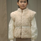 Le Chic meisjes kids bodywarmer EMARO fur & voile Dreamy Creamy