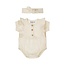 Dirkje Dirkje meisjes boxpak + haarband Off white - 03 Girls little flowers