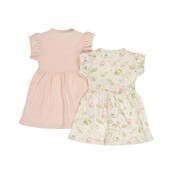 Dirkje meisjes 2-pack jurken Faded peach - 05 Girls fresh