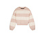 NoBell' Nobell' meisjes trui Kate striped knitted balloon sleeve Rosy Sand