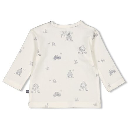 Feetje jongens Longsleeve AOP Offwhite - Farm Life