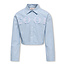 ONLY ONLY kids meisjes blouse ETTA Soft Chambray Y/D White Stripe w. Patch Oversize Fit