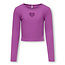ONLY ONLY kids meisjes longsleeve NESSA Cattleya Orchid Cut Out Heart Tight Fit