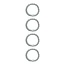 Name It Name It kids meisjes haarelastiek ACC-ARISE 4P Aqua Gray W. GLITTER