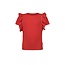 B.Nosy B.Nosy meisjes kids T-shirt Teddie dotted jersey t-shirt with ruffle detail tomato red