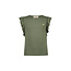 Like Flo Like Flo meisjes kids T-shirt Flo girls rib shirt with ruffle Army