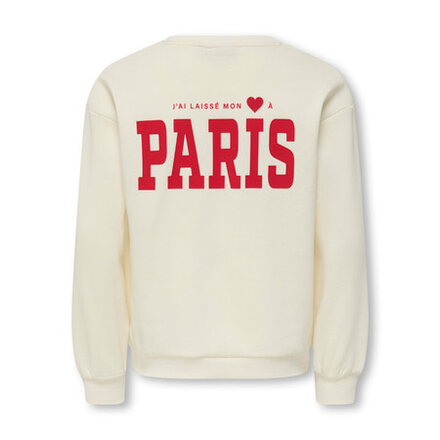 ONLY kids meisjes trui MARISA Egret Paris Oversize Fit