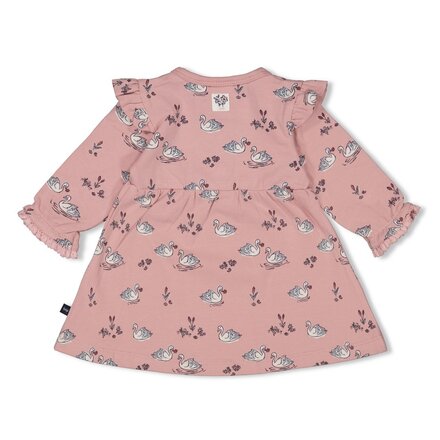 Feetje meisjes Jurk AOP Roze - Swanlake
