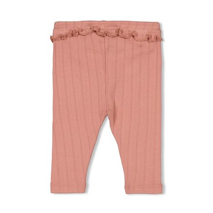 Feetje meisjes Legging pointelle rib Mauve - Woodland Bloom
