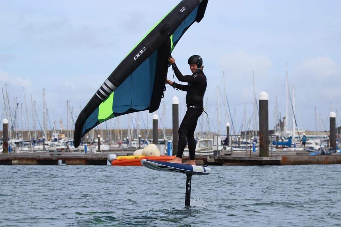 Maurin Rottenwalter Wing Foiing at OTC Watersports