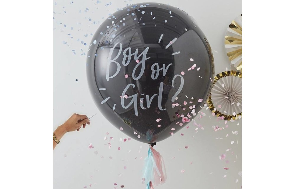 Gender Reveal ballon groot - Boy or Girl?