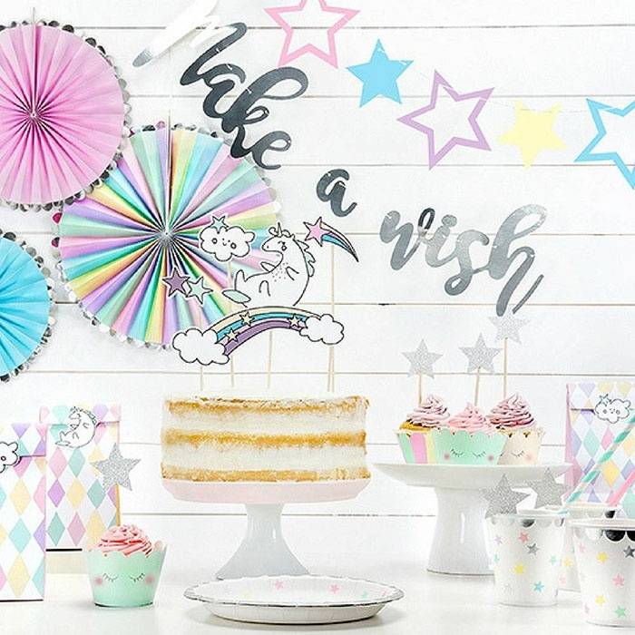 Taarttopper set Unicorn