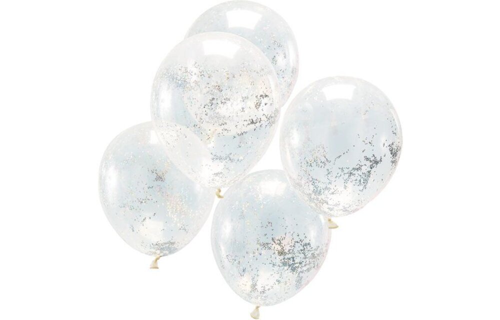 Ballonnen met zilveren glitter
