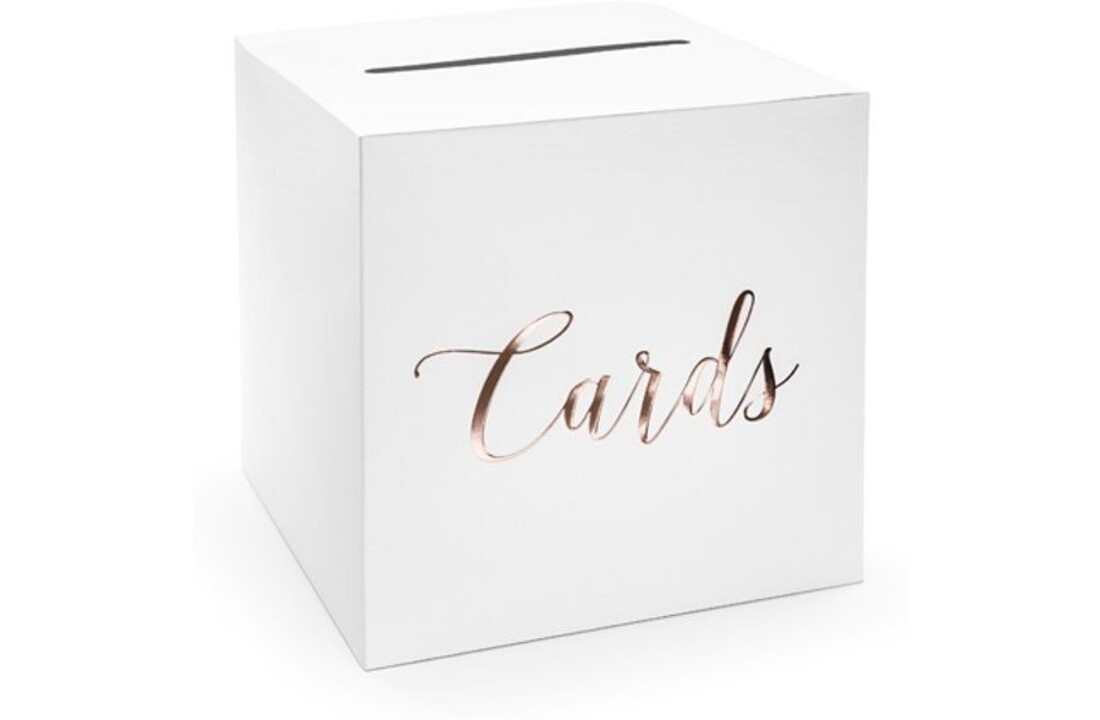 Enveloppendoos | Wit - Rose goud | Mogelijk om te personaliseren