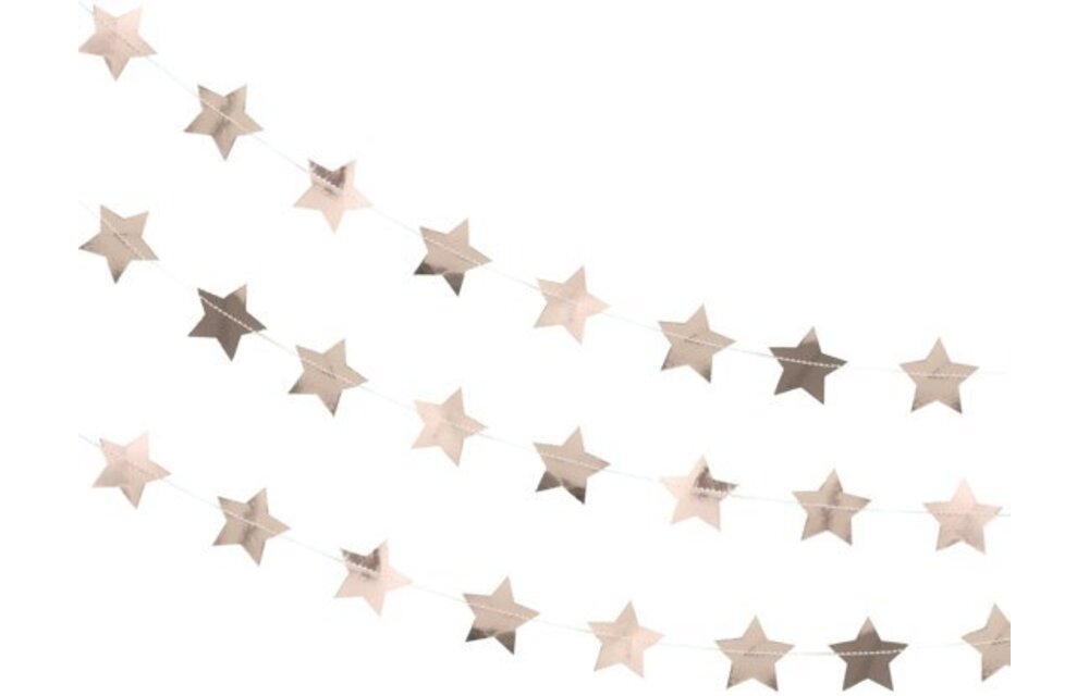 Slinger met rose gouden sterren | 5 meter