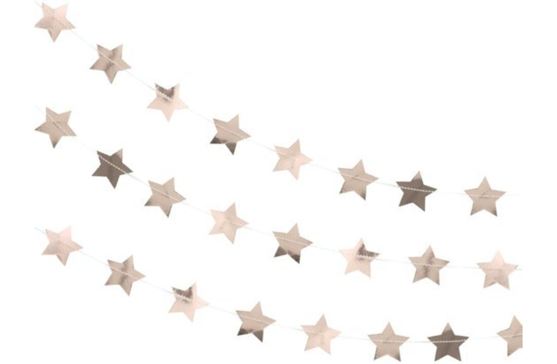 Slinger met rose gouden sterren | 5 meter