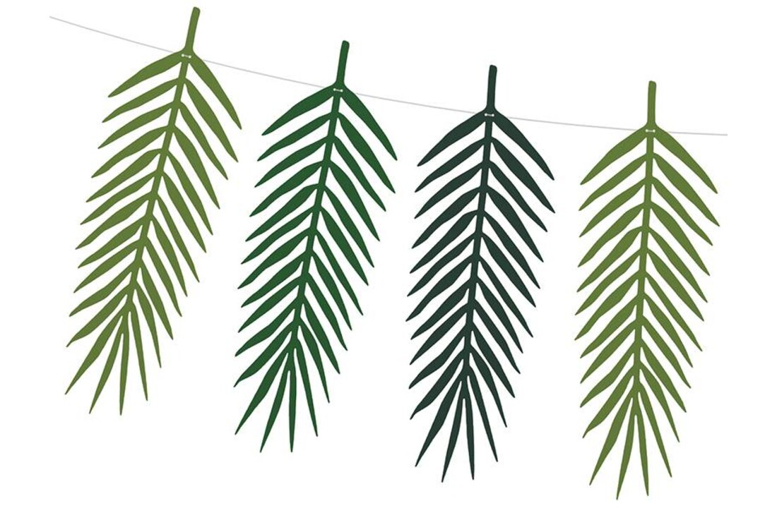 Slinger tropical leaves bladeren