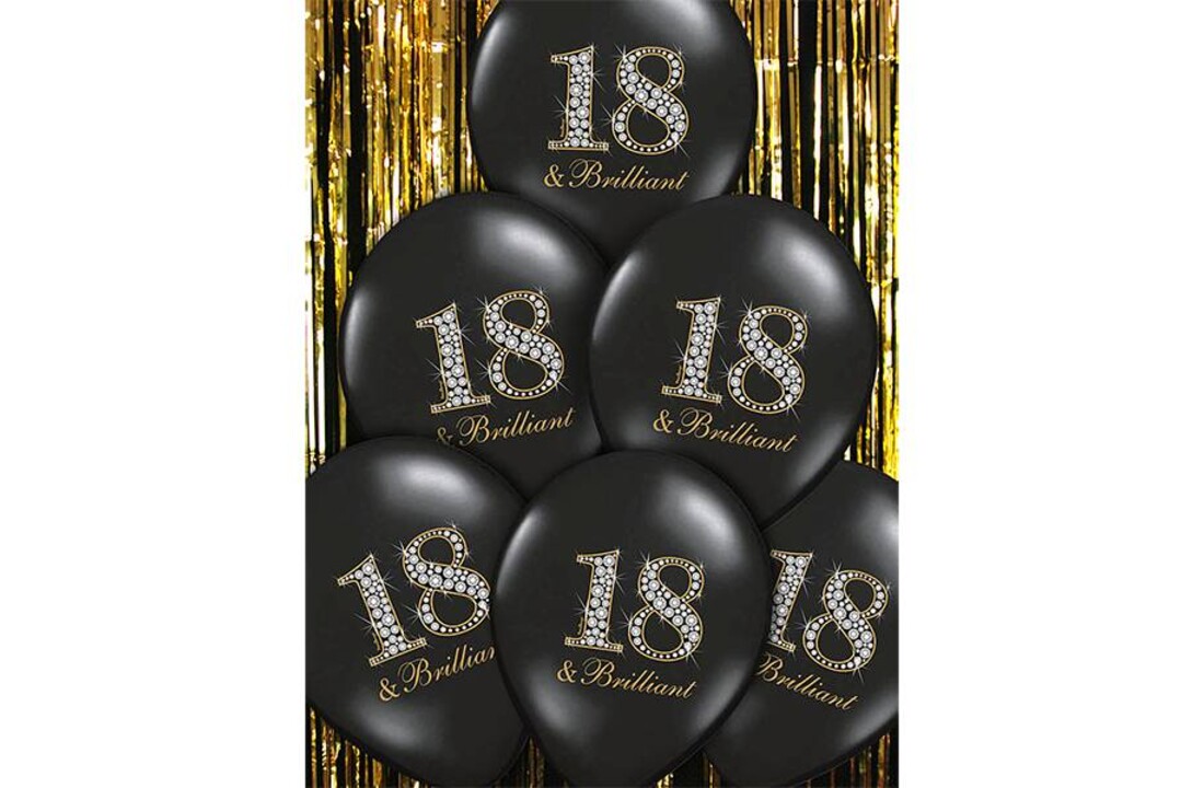 Ballonnen 18 & Brilliant - 6 stuks