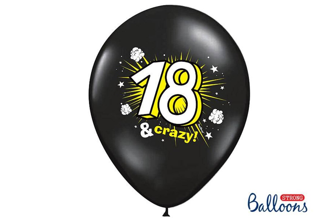 Ballonnen 18 & Crazy - 6 stuks