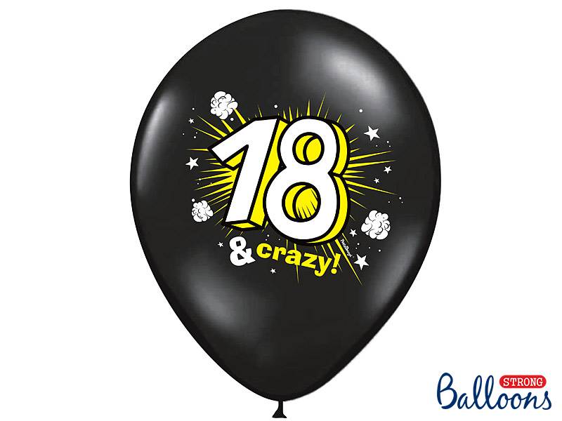 Ballonnen 18 & Crazy - 6 stuks