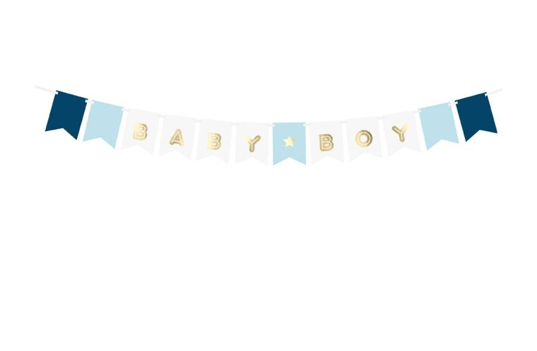 Slinger Babyboy - blauw - goud - wit