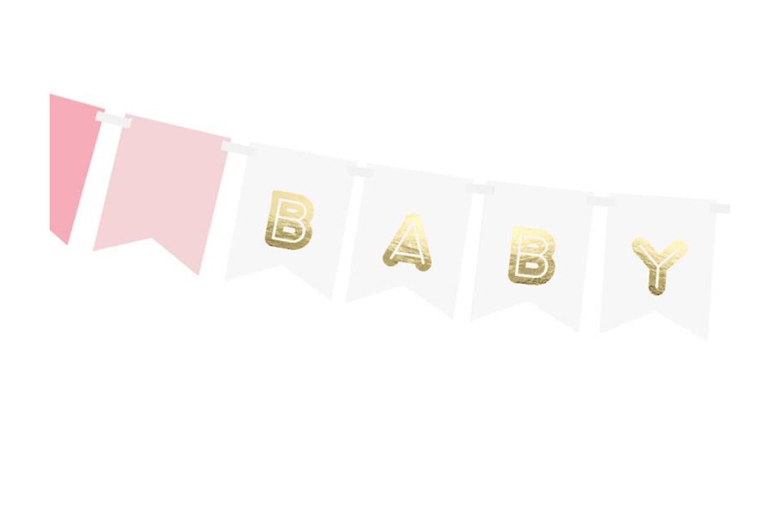 Slinger Babygirl - roze - wit - goud