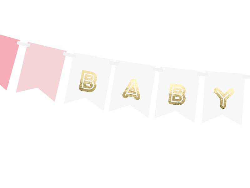 Slinger Babygirl - roze - wit - goud