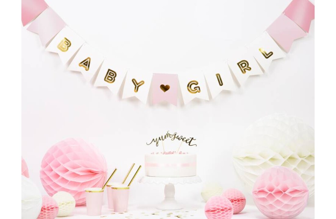 Slinger Babygirl - roze - wit - goud