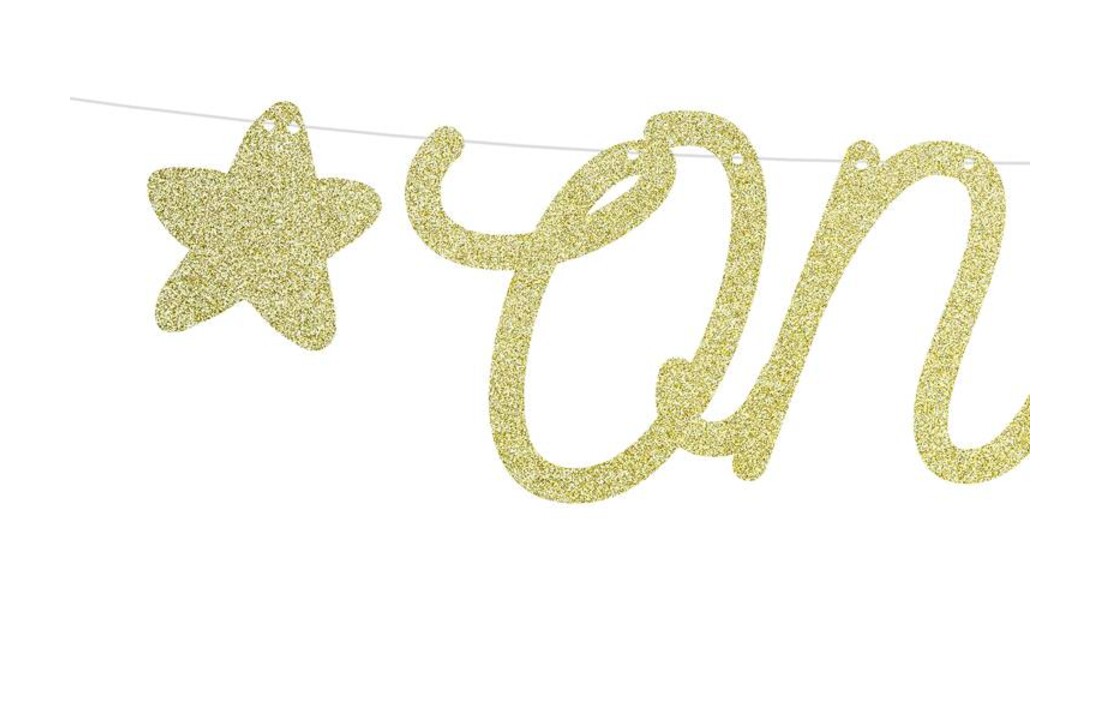 One letterslinger - goud glitter - 50 cm