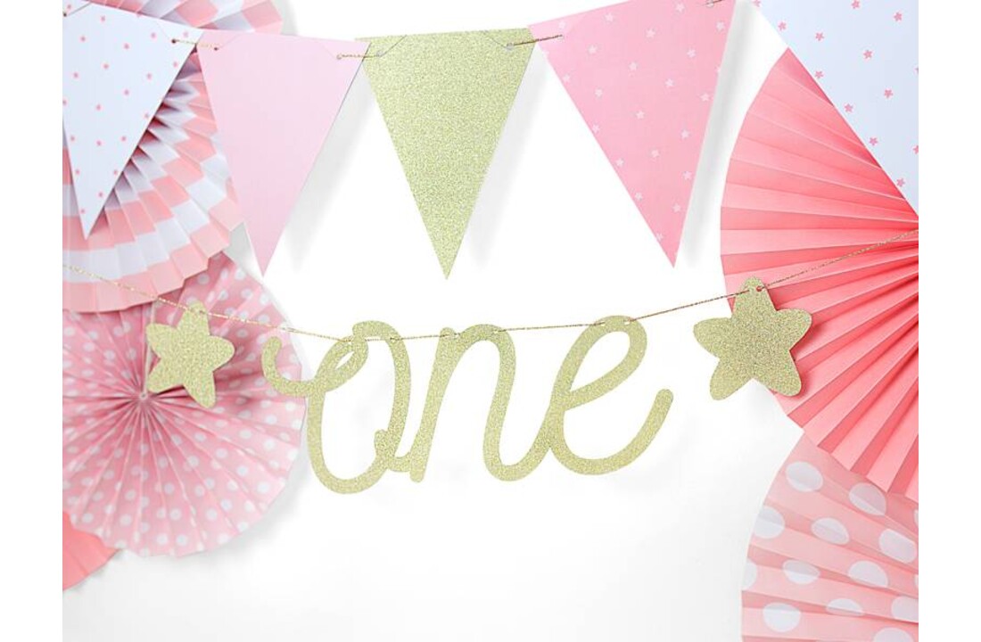 One letterslinger - goud glitter - 50 cm