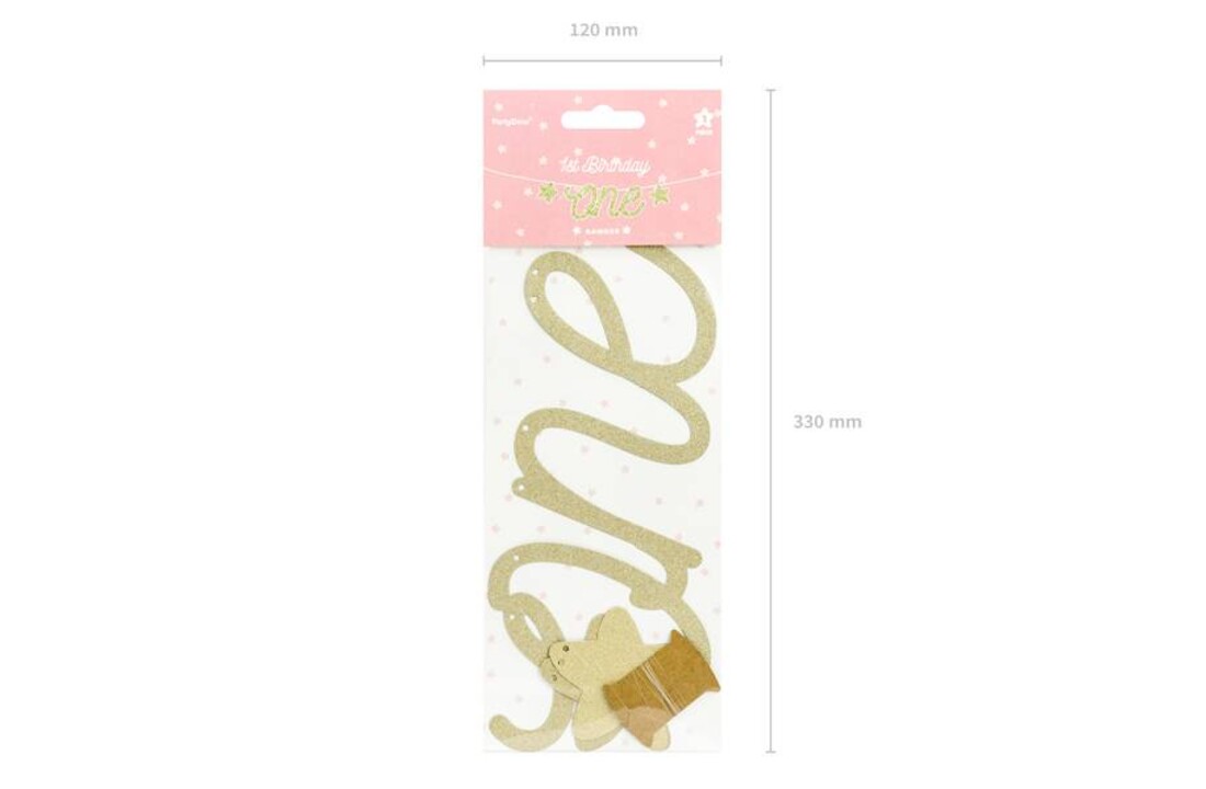 One letterslinger - goud glitter - 50 cm