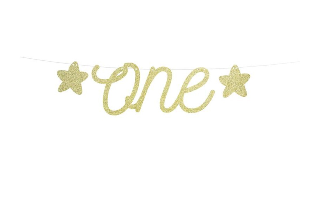 One letterslinger - goud glitter - 50 cm