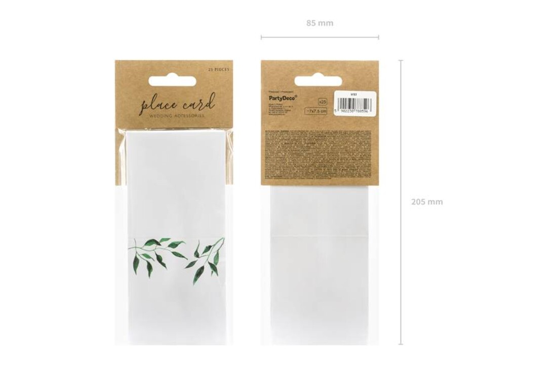 Plaatsnaam kaartjes 'Watercolour Leaves' 10 stuks