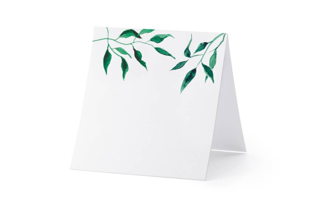 Plaatsnaam kaartjes 'Watercolour Leaves' 10 stuks