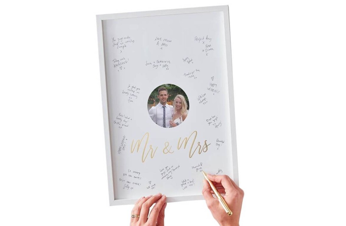 Alternatief gastenboek fotolijst Mr & Mrs