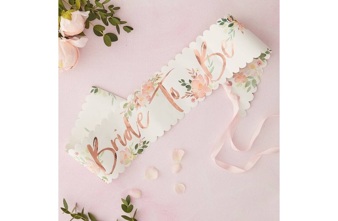 Bride to be sjerp / sash Floral - Vrijgezellenfeest