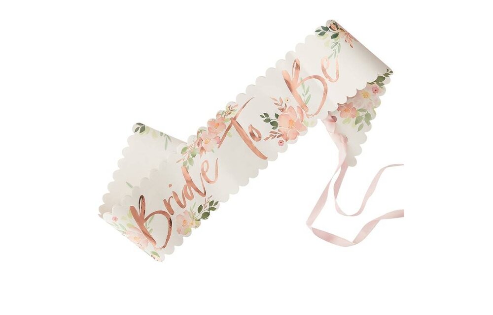 Bride to be sjerp / sash Floral - Vrijgezellenfeest