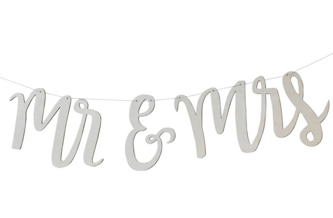Houten slinger Mr & Mrs
